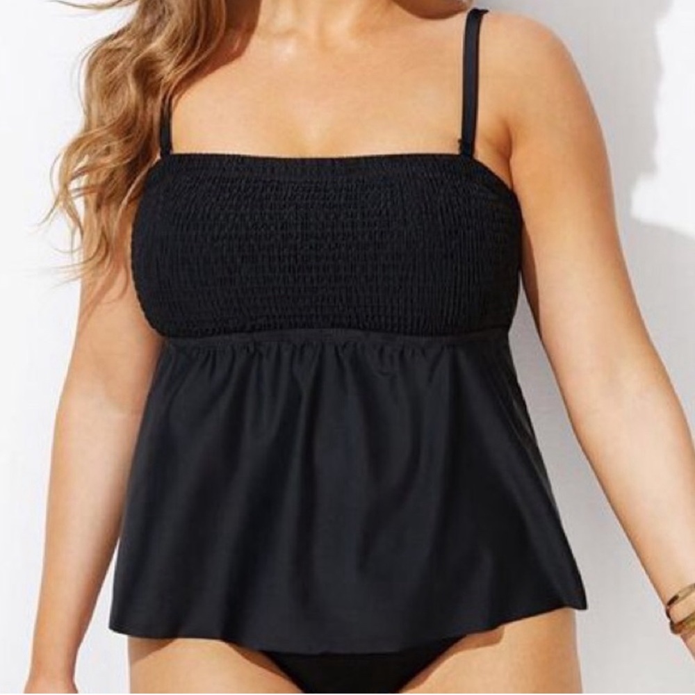 NWT Swimsuits for All Smocked Bandeau Tankini